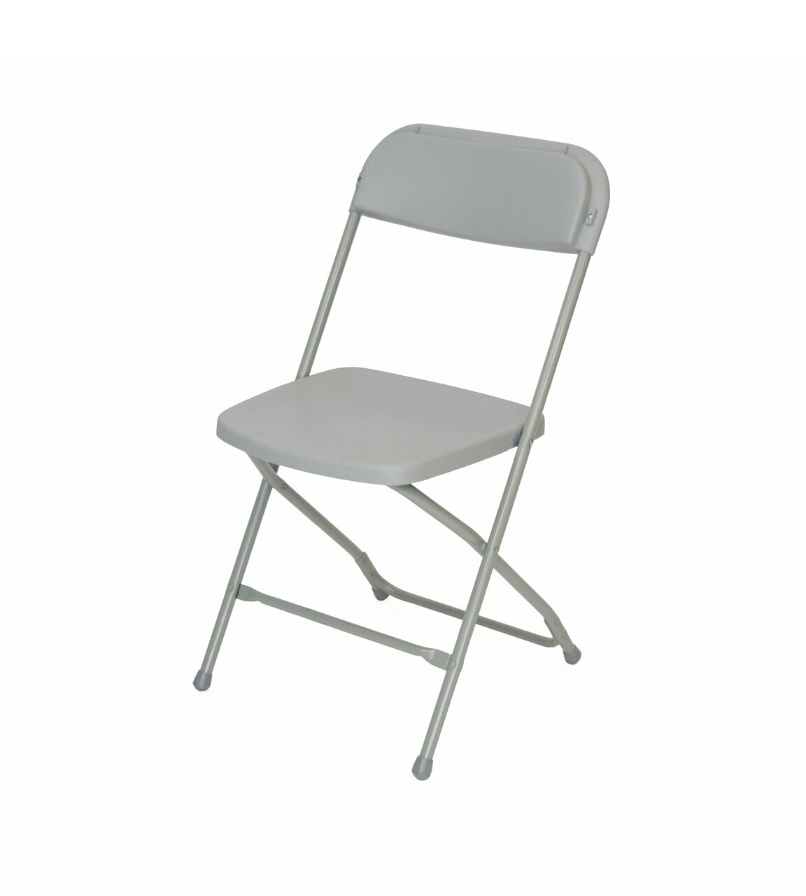 basic grey plastic folding chair