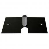 black metal base plate for pipe and drape