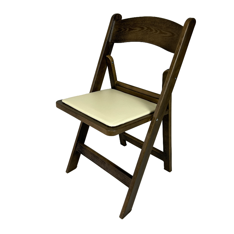 Resin Wood Grain Padded Folding Chairs
