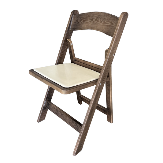 Resin Wood Grain Padded Folding Chairs