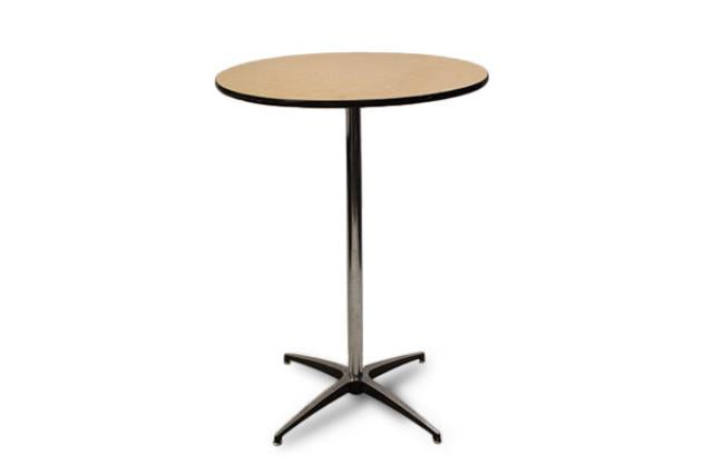 30" diameter cocktail table standing 42" tall