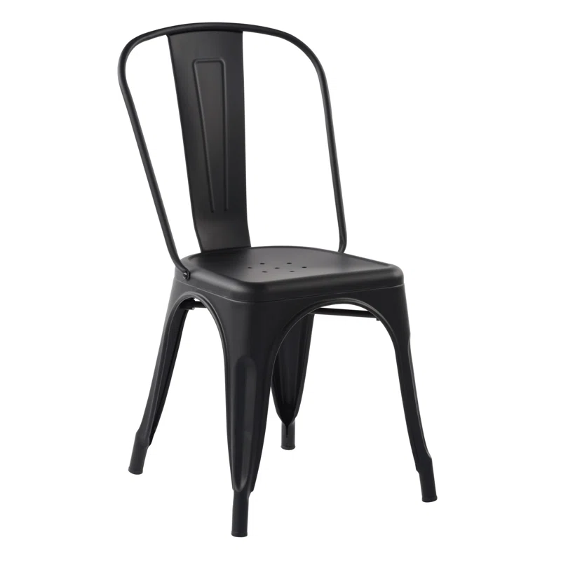 black metal farmhouse-style dining chair