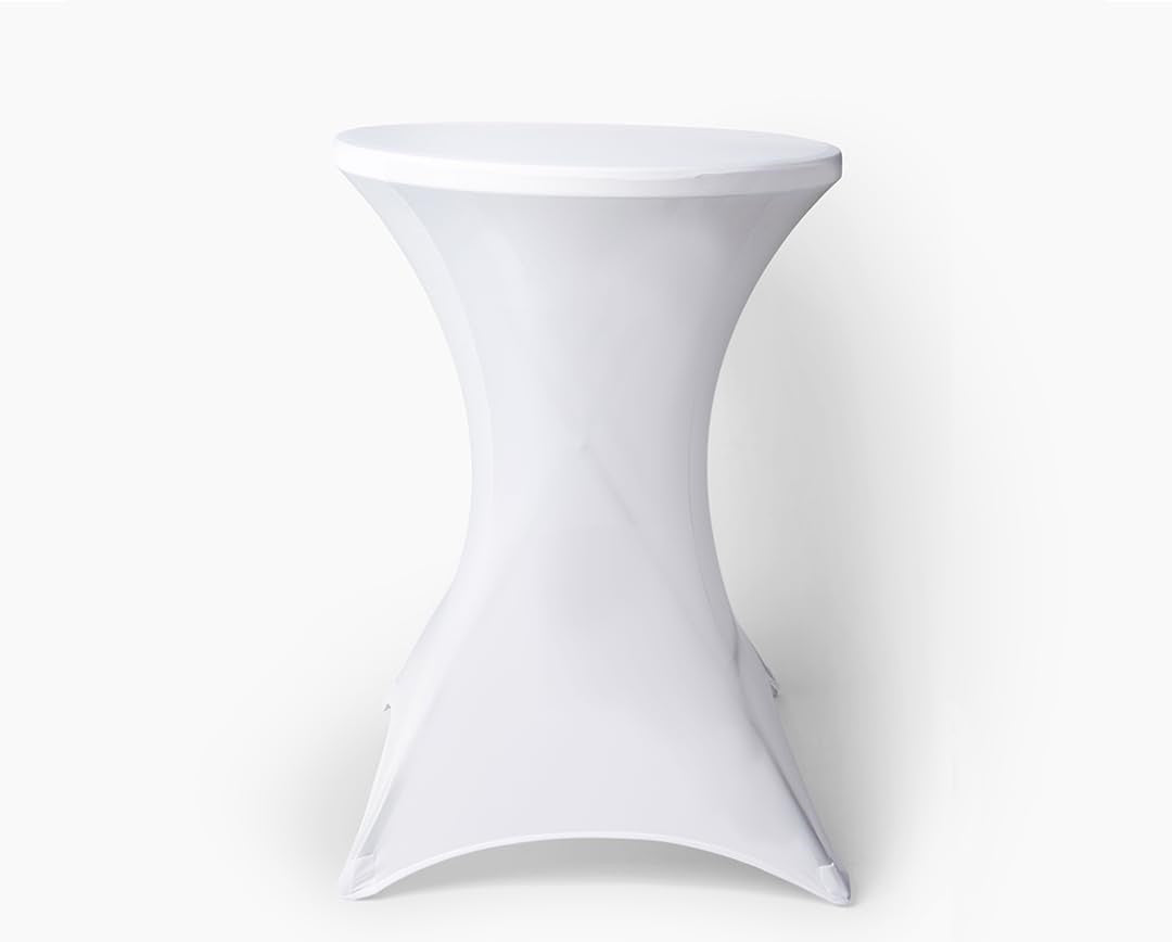 white spandex cover encased over a cocktail table